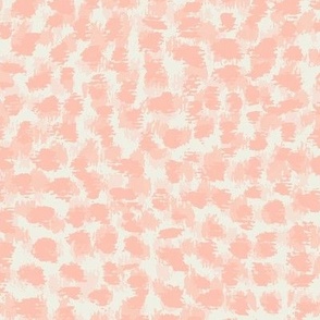 Abstract dot in off white and coral pink hand drawn expressive spots