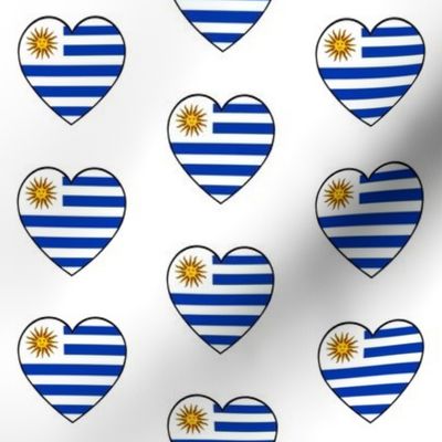 Uruguayan flag hearts 