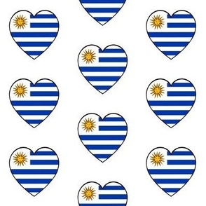 Uruguayan flag hearts 