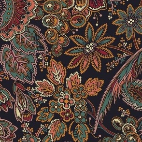 Pheasant in the Garden Maximalist Chintz Camber Large 
