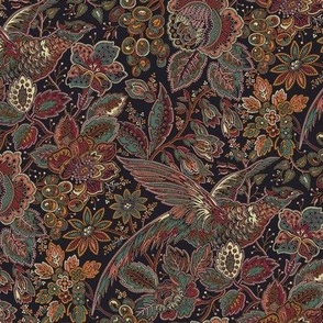 Pheasant in the Garden Maximalist Chintz Camber Small 