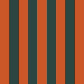 Orange Brown and Green Stripes