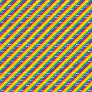 diagonal rainbow stripes with typo "love my dads" | tiny
