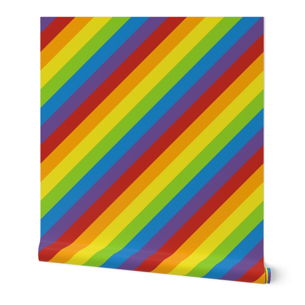 diagonal rainbow stripes | medium