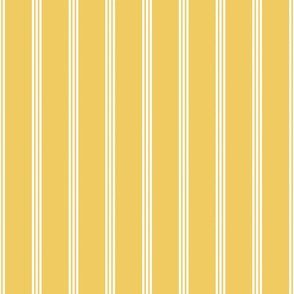 Bigger Vertical Pinstripes in Daisy Yellow