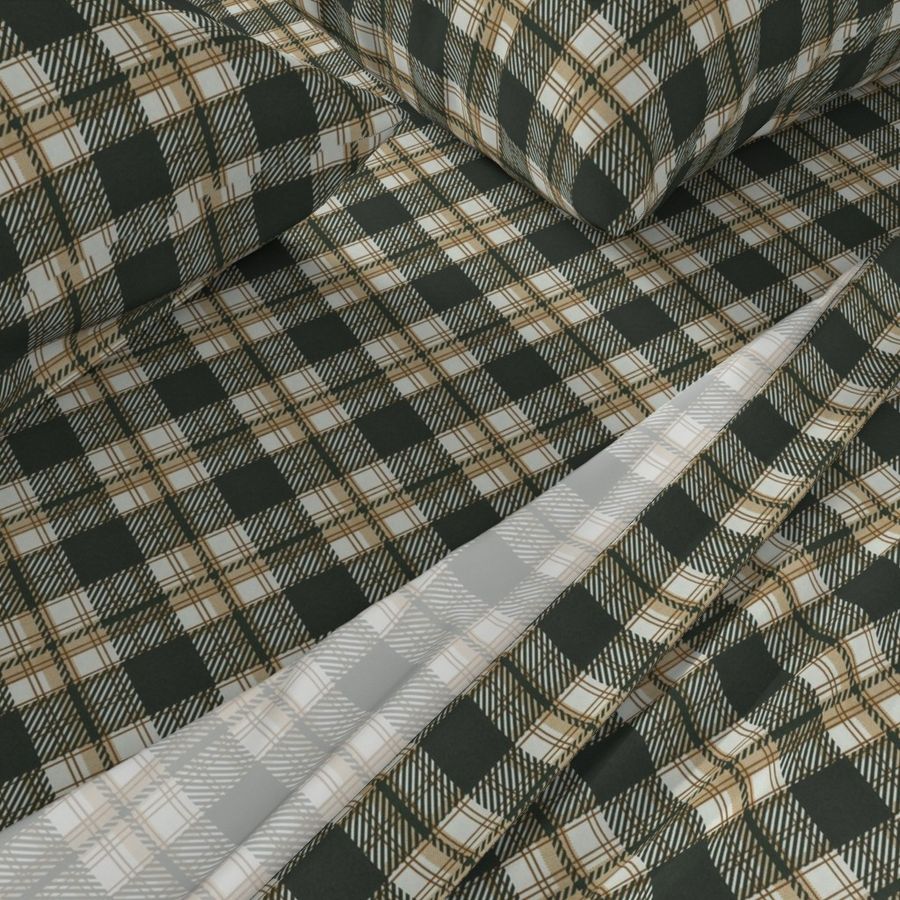 National Parks - Jasper coordinate 3 grey plaid -  ginham - tartan - rustic