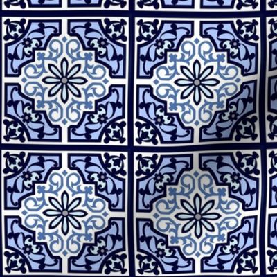 single blue tile