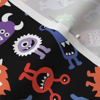 Mad monsters - tossed colorful monster design for kids 