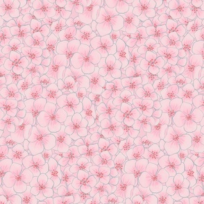 Hydrangea all over | Pink | 24