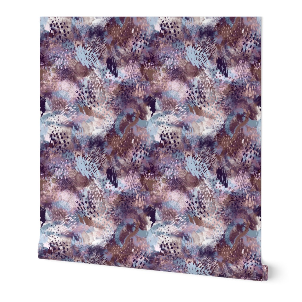 (XL) Abstract Textures Pale Chestnut and Cornflower Blue