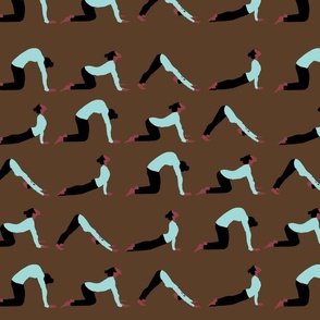Yoga Girl Brown Background