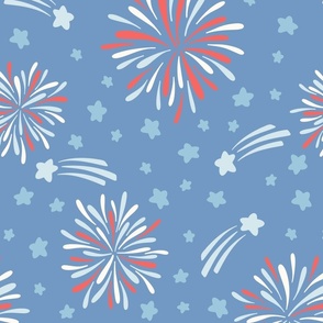 All American Summer_Fireworks Sky Blue 4in large firework