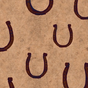 Lucky horse shoe pattern in earth tones