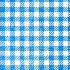 Watercolor Blue Gingham Check (Large Scale)
