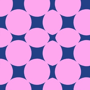 10k mm circles and ovals pink navy