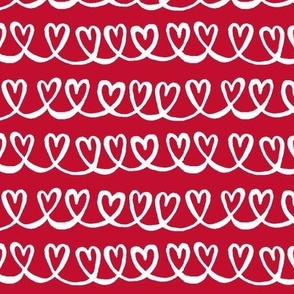 Valentine's Day Swirly Hearts repeat pattern by Steph Calvert Art
