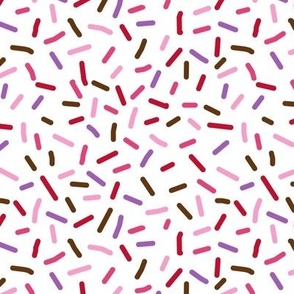 Valentine's Day Donut Sprinkles in Pinks, Reds, and Purples