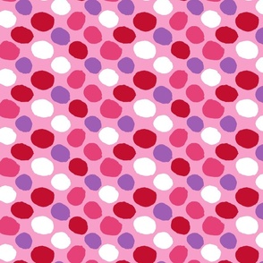 Valentine's Day Bold Hand-Painted Polka Dot