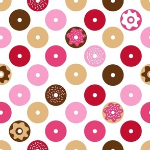 Cute Donut Icons Repeat Pattern by Steph Calvert Art