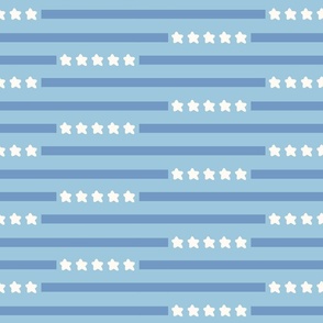 All American Summer_Star Spangled Stripe Morning Blue on Blue Small