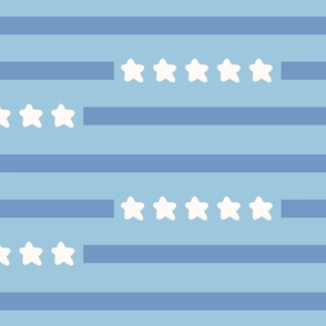 All American Summer_Star Spangled Stripe Morning Blue on Blue