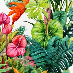 Colorful Tropical Foliadge 2 in LARGE