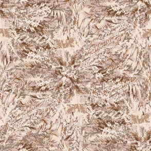 Large Sepia Sophisticated Abstract Palm Textured