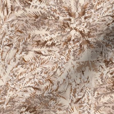 Medium Sepia Sophisticated Abstract Palm Textured