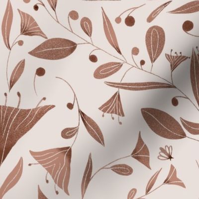 Pollinator Garden Diamond Damask in Warm Tones