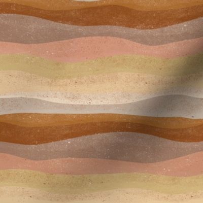 Small Textured Desert Hills Landscape, Warm Neutral