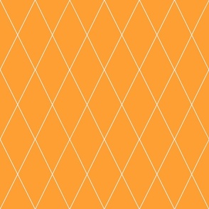 Simple Diamond Lines on Clementine Tangerine Orange