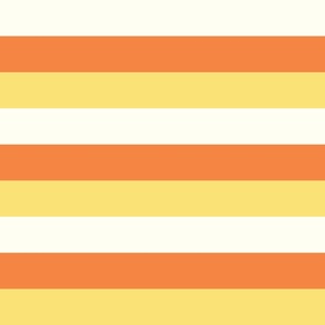 Large Horizontal Candy Corn Stripes in Orange, Yellow, and White for Halloween