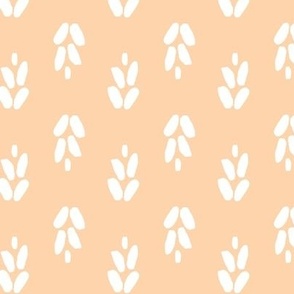 peach and white blender print - apricot orange - for summer floral