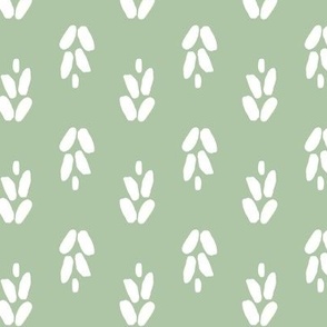 green and white blender print - spring green - for summer floral