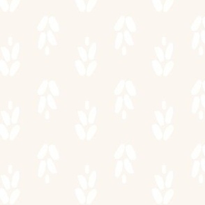 White on white blender print -neutral minimalist - for summer floral