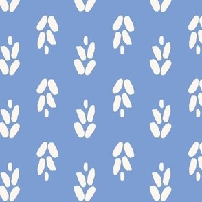 Blue and white blender print - cornflower blue - for summer floral