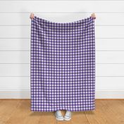 Lilac Purple Gingham Check Medium Pattern - Classic Country Chic Fresh and Modern Design for Home Decor and Apparel