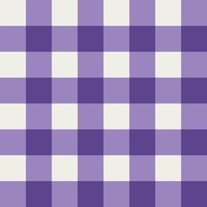 Lilac Purple Gingham Check Medium Pattern - Classic Country Chic Fresh and Modern Design for Home Decor and Apparel