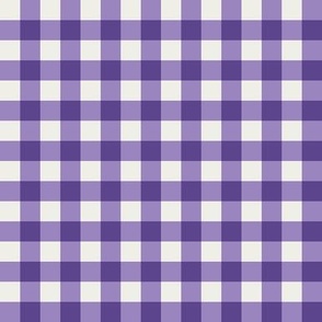 Lilac Purple Gingham Check Small Pattern - Classic Country Chic Fresh and Modern Design for Home Decor and Apparel