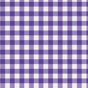 Lilac Purple Gingham Check Mini Pattern - Classic Country Chic Fresh and Modern Design for Home Decor and Apparel