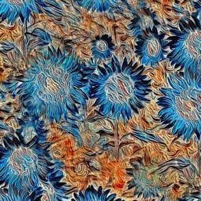 Beautiful Blue Tuscan Sunflowers