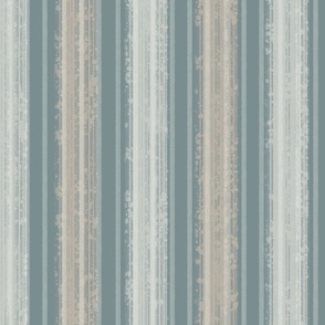 Coastal Cottage Stripes in seascape blue, beige, and white