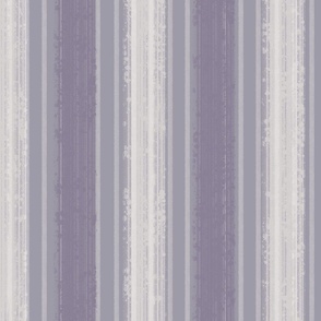 French Coastal Cottage Stripes in lavender purple and pearl white