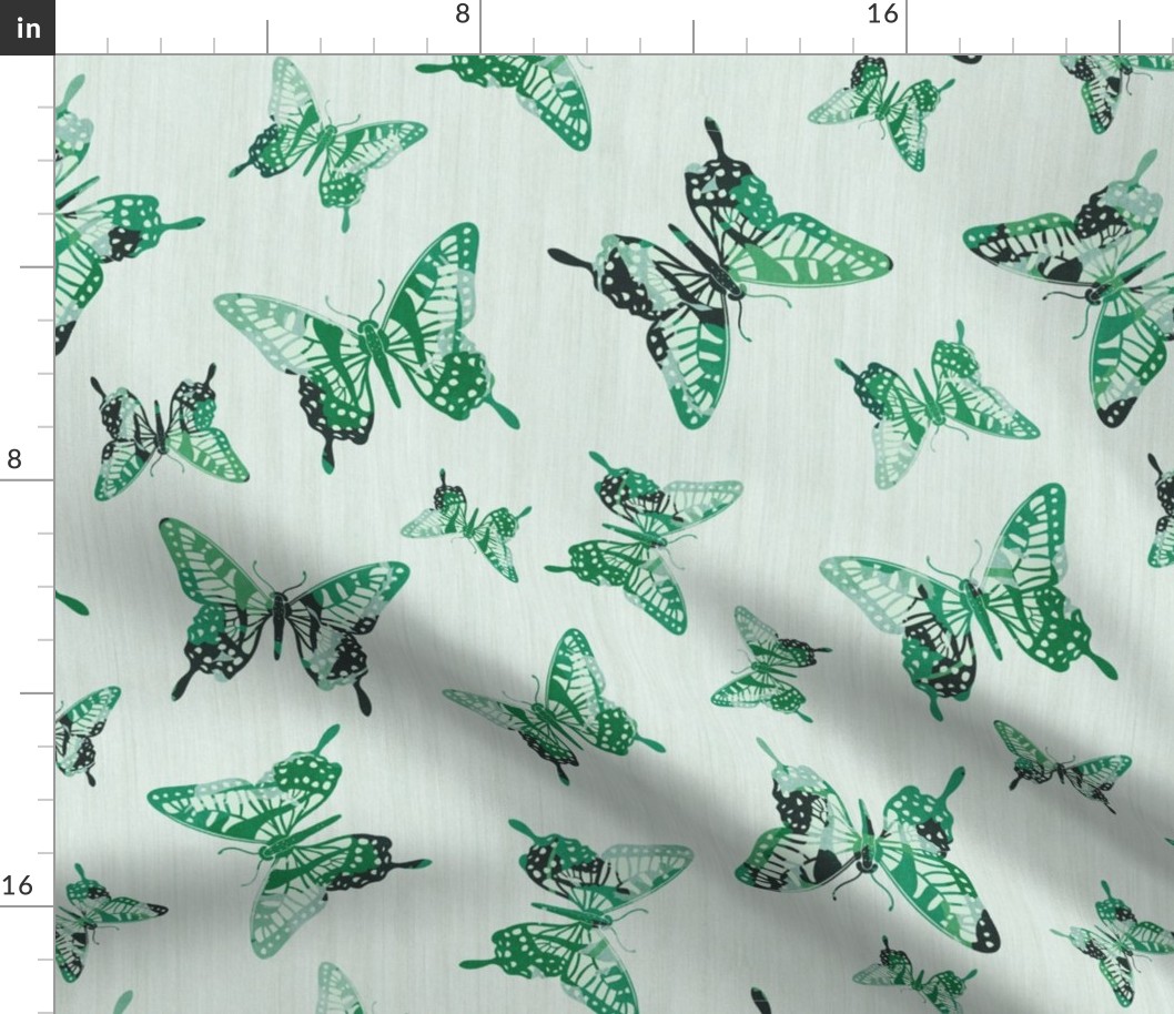 Butterflies - Pastel Green