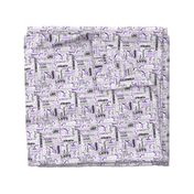 Gymnastics Words Fabric Purple