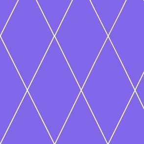 Simple White Trellis Lines on Bright Violet