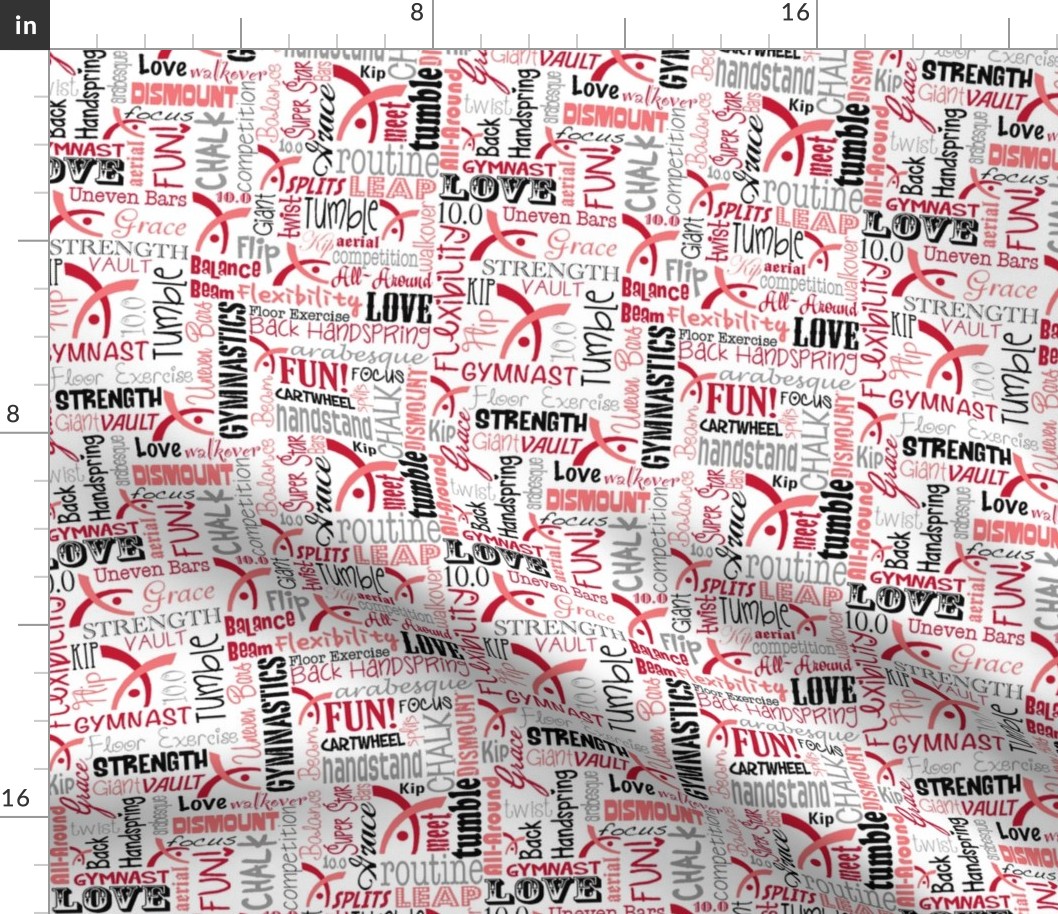 Gymnastics Fabric Red