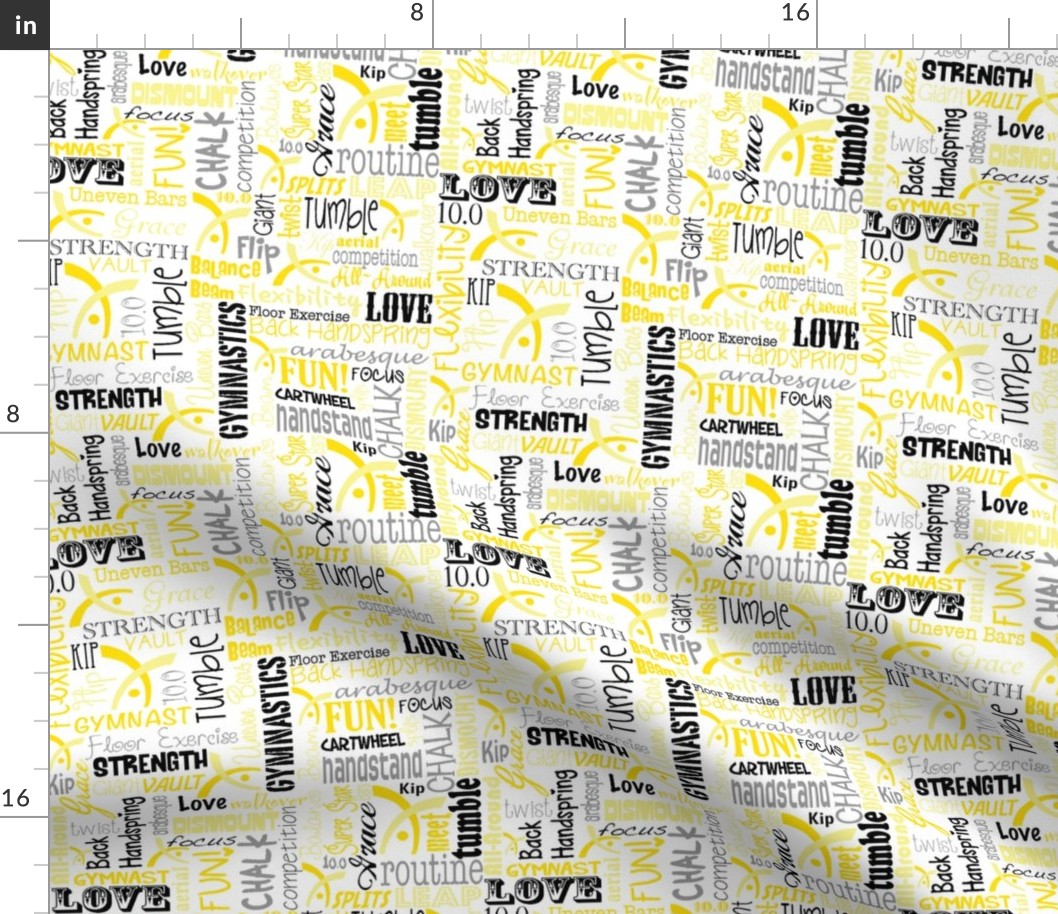 Gymnastics Fabric Yellow