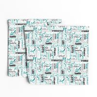 Gymnastics Fabric Teal