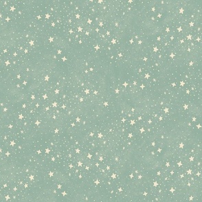 Scattered Stars - 12" large - dusky blue and cream 